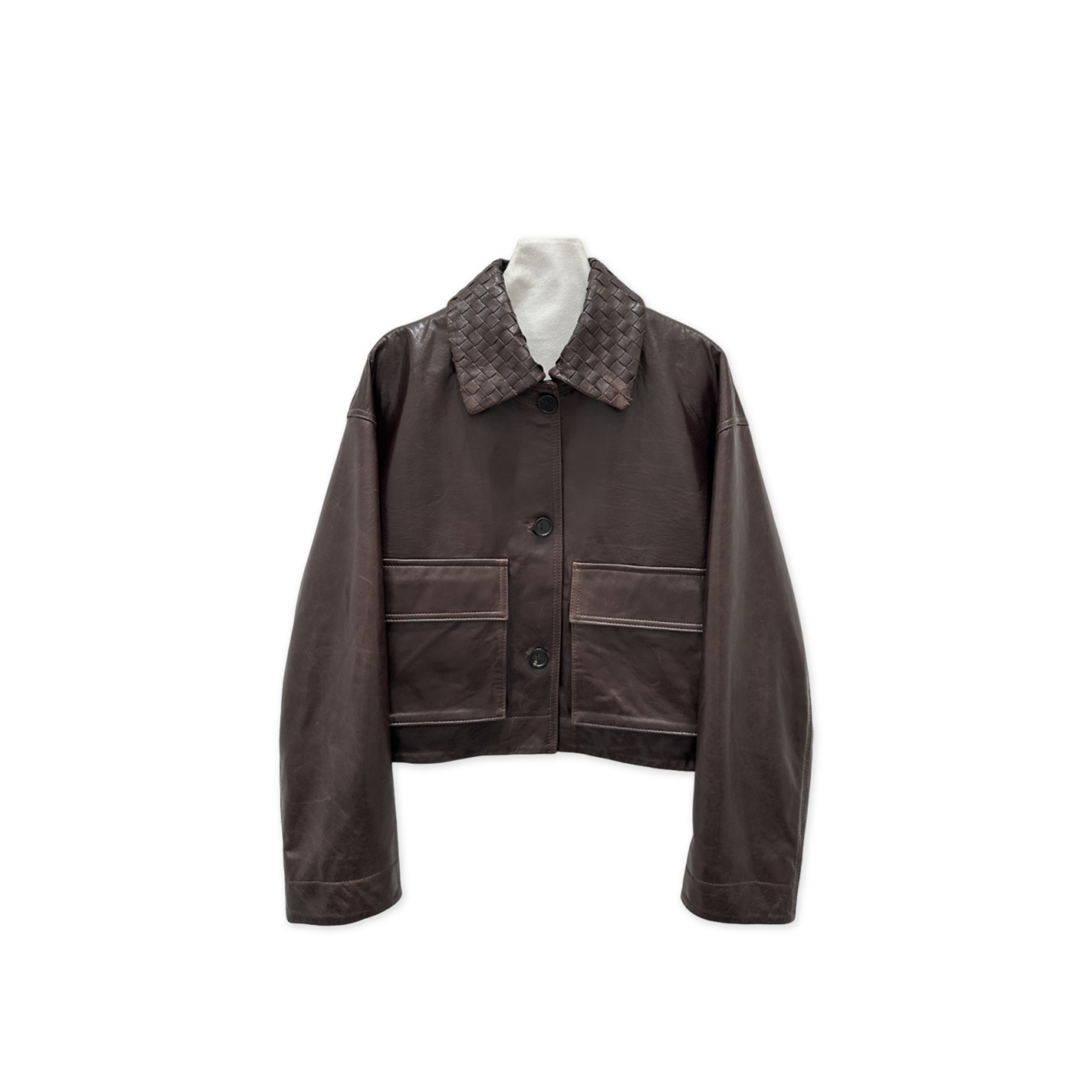 BOTTEGA VENETA SHORT LEATHER JACKET
